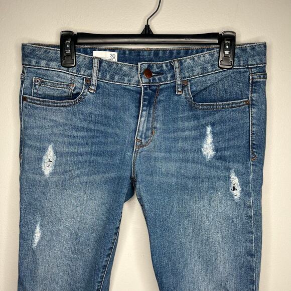 GAP Womens Always Skinny Distressed Jeans Size 30/10 Medium Wash Stretch - Picture 2 of 13